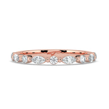 The Vega Wedding Band - Marquise & Round Accents