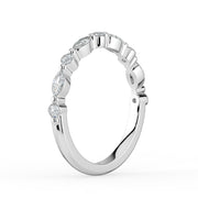 The Vega Wedding Ring — Marquise & Round Accents Lab-Grown Diamond Wedding Band | The Jewel Concierge