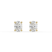 The Althea Earrings - 1.0 CTW Oval Studs