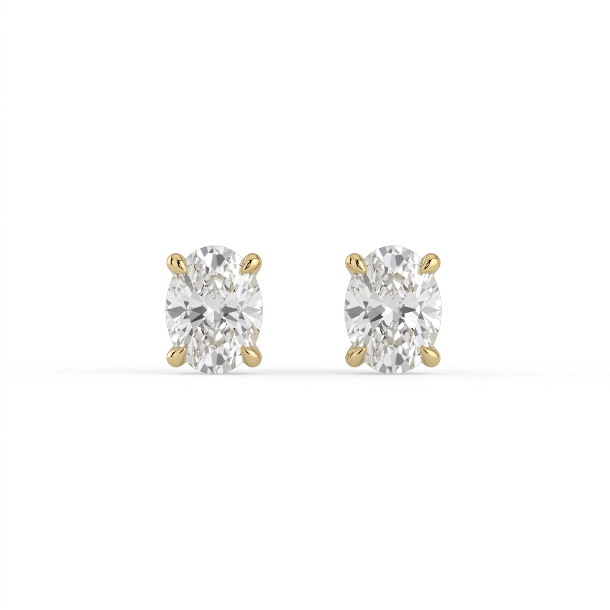 The Althea Earrings - 1.0 CTW Oval Studs