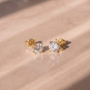 The Althea Earrings — 4 Claw Round Cut Lab-Grown Diamond Studs | The Jewel Concierge