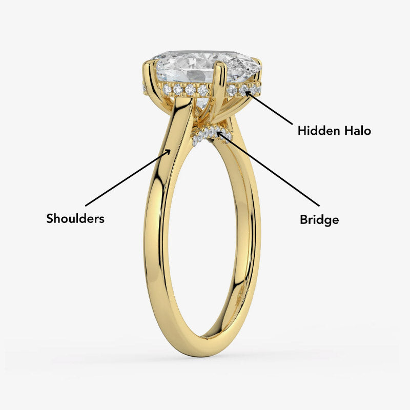 anatomy of an engagement ring visual illustration - The Jewel Concierge
