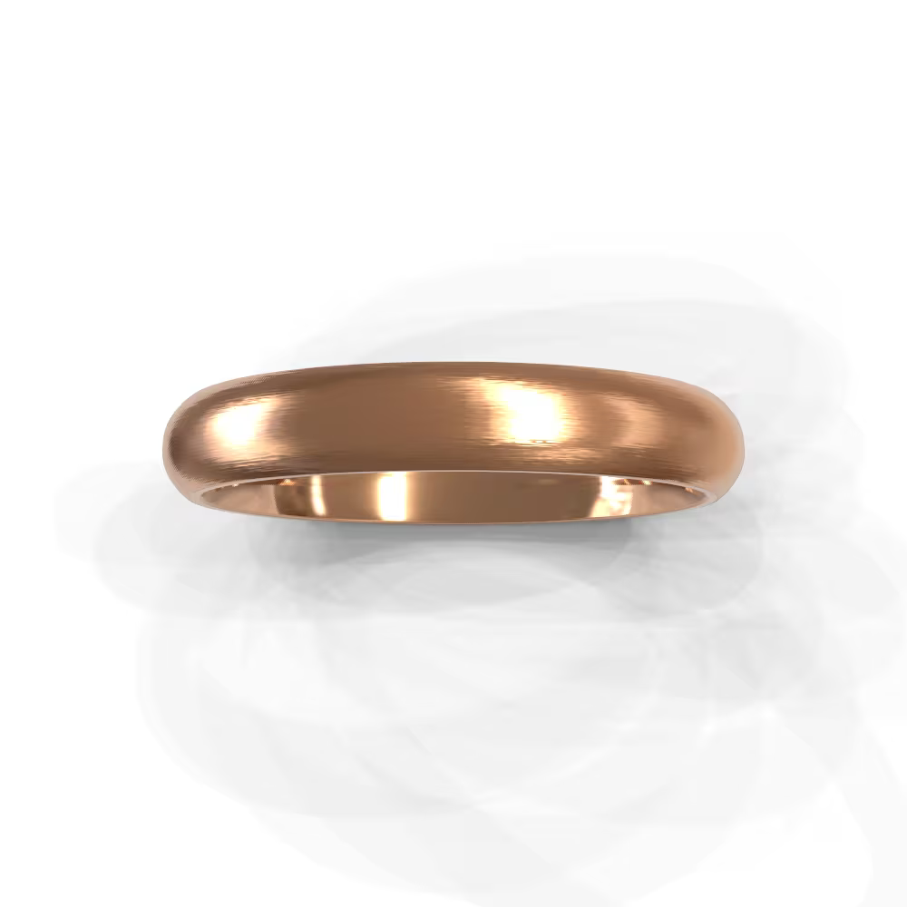Brushed Domed Men's Wedding Band