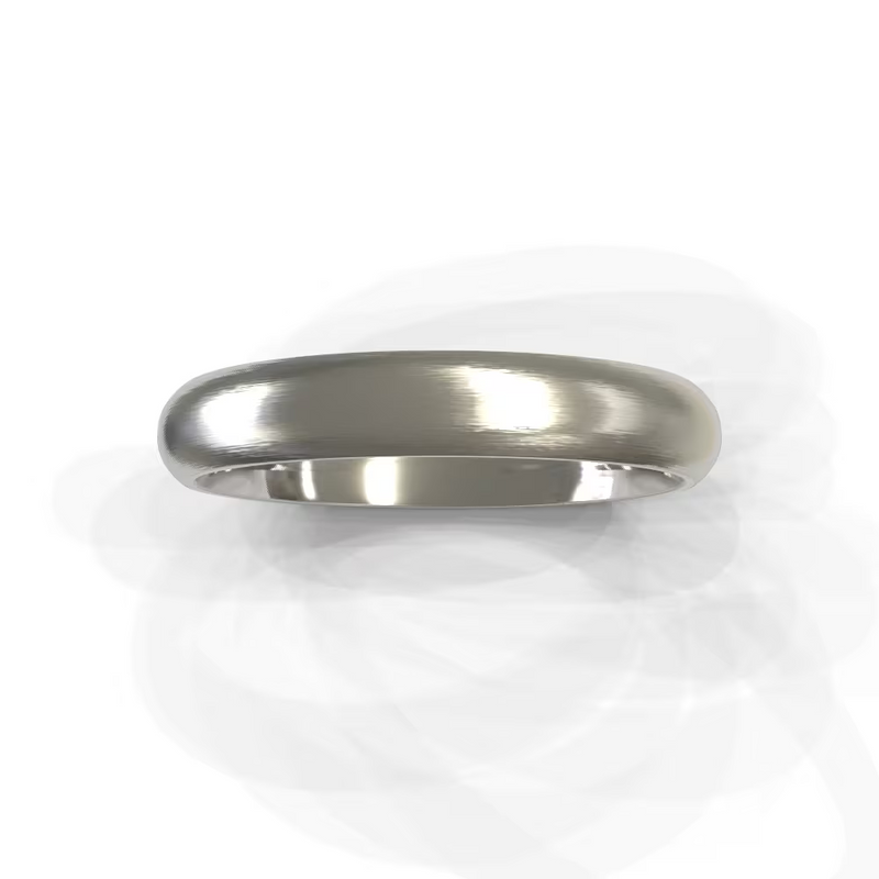 Brushed Domed Men's Wedding Band