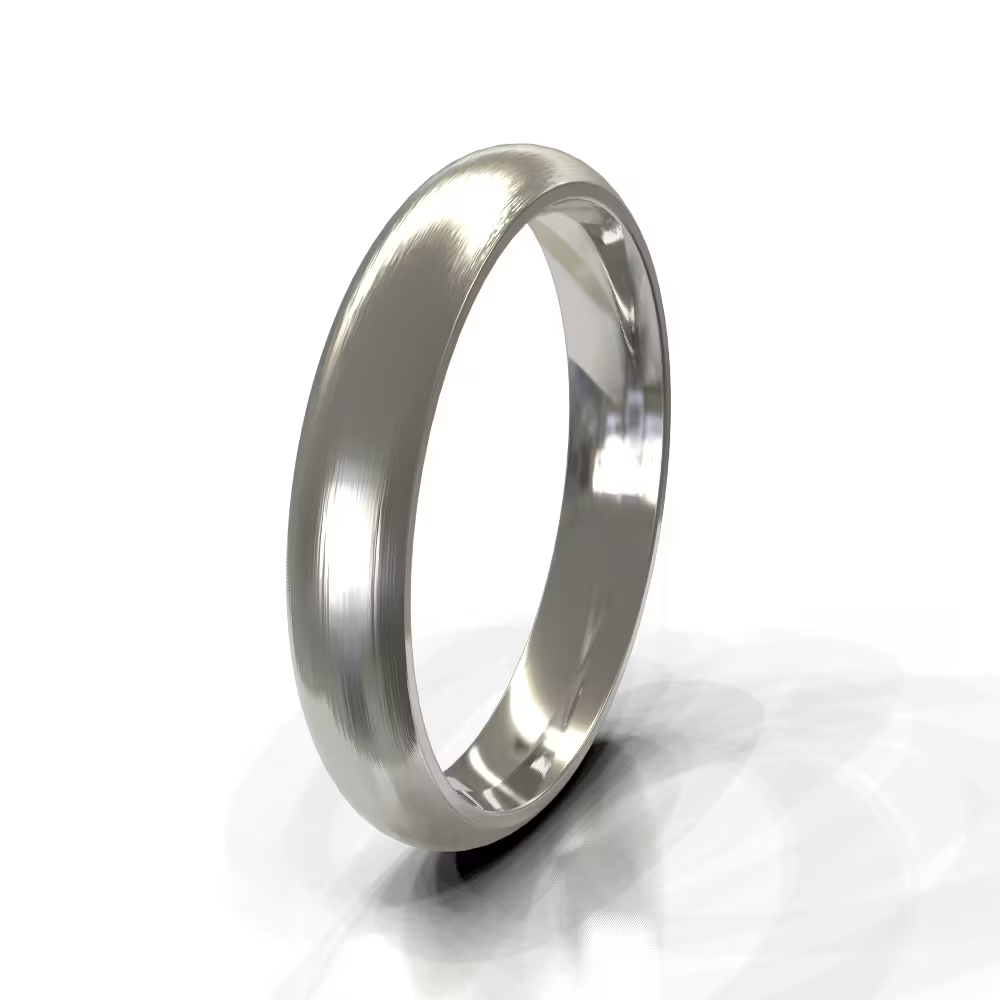 Brushed Domed Men's Wedding Band