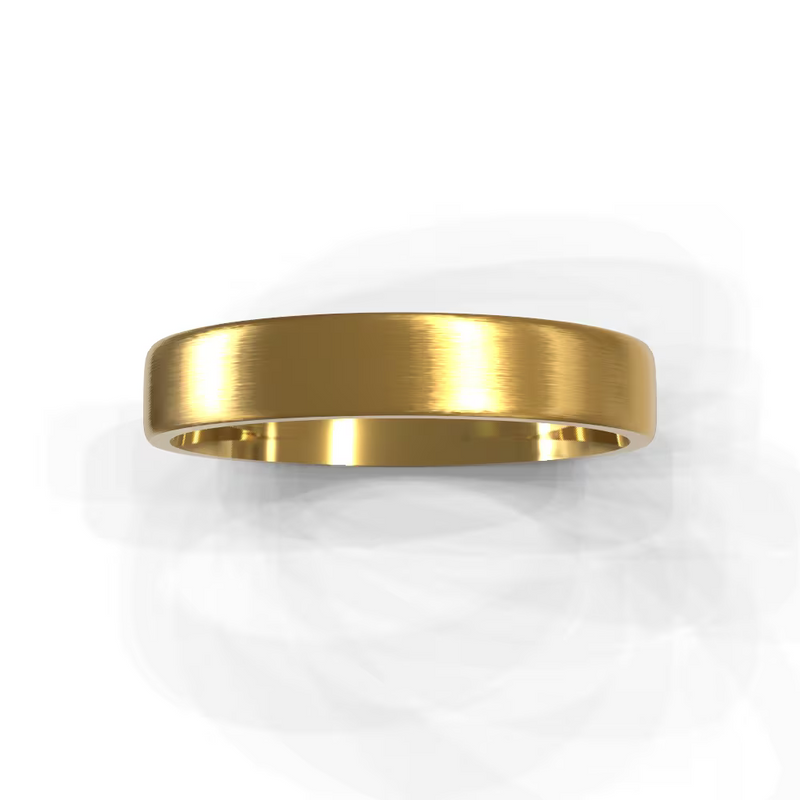 Brushed Classic Flat Men's Wedding Band