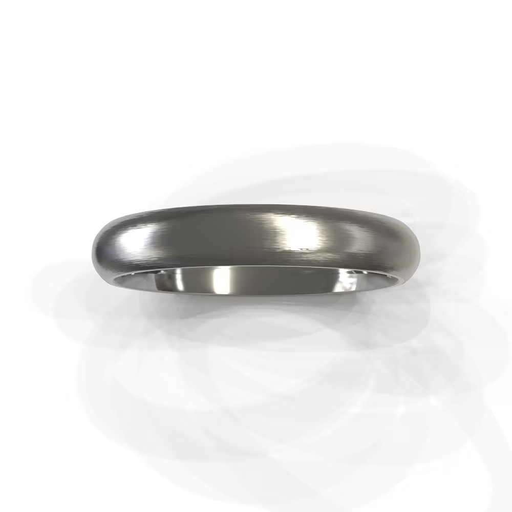 Brushed Domed Men's Wedding Band