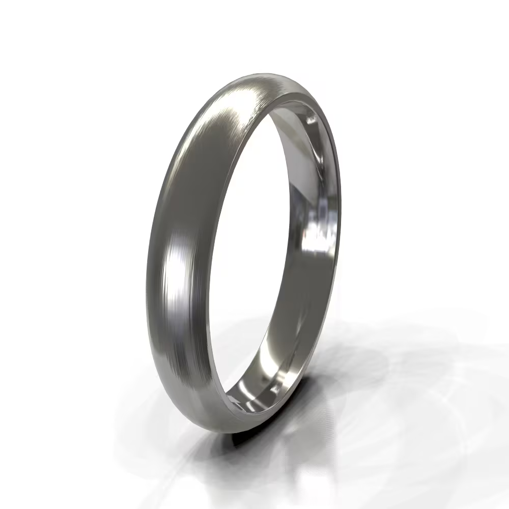 Brushed Domed Men's Wedding Band