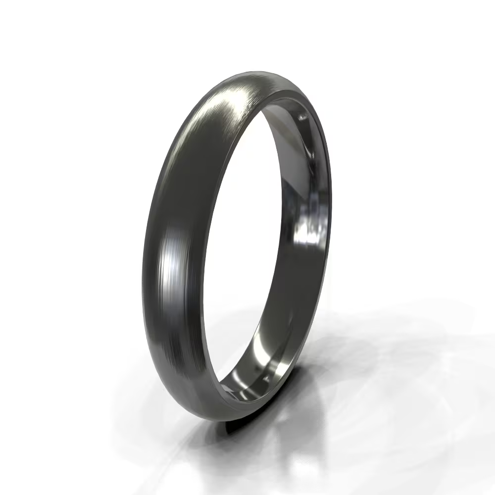 Brushed Domed Men's Wedding Band