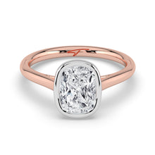 The Polaris Ring - Elongated Cushion Bezel Solitaire
