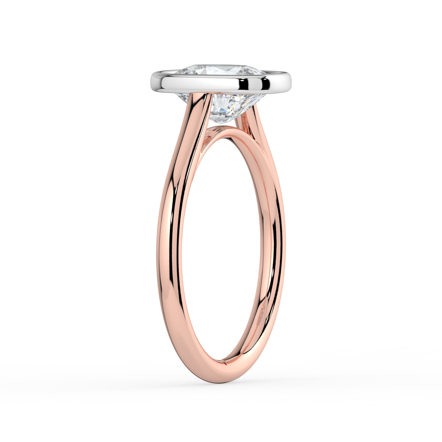 The Polaris Ring - Elongated Cushion Bezel Solitaire