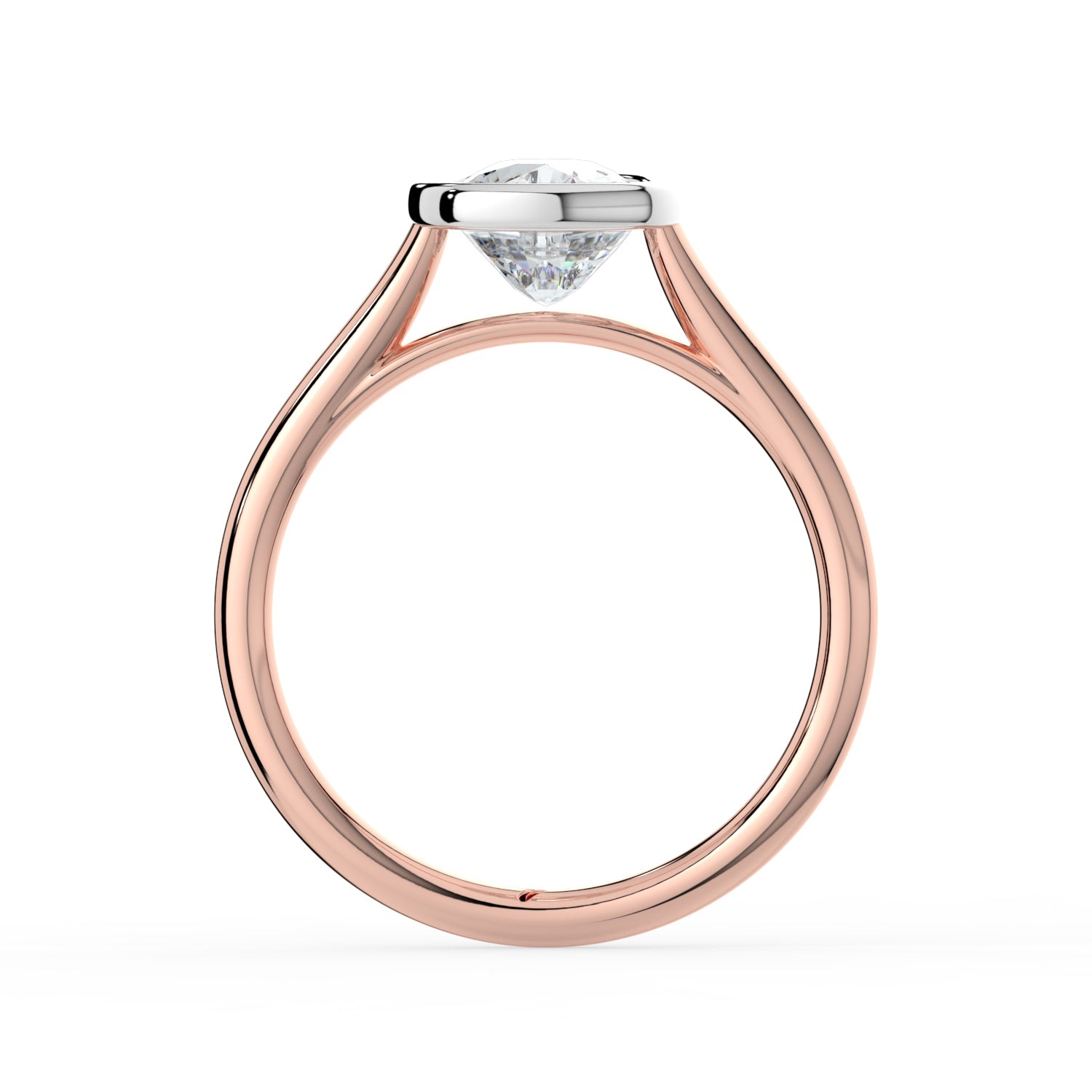 The Polaris Ring - Elongated Cushion Bezel Solitaire