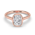 The Polaris Ring - Elongated Cushion Bezel Solitaire