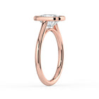 The Polaris Ring - Elongated Cushion Bezel Solitaire
