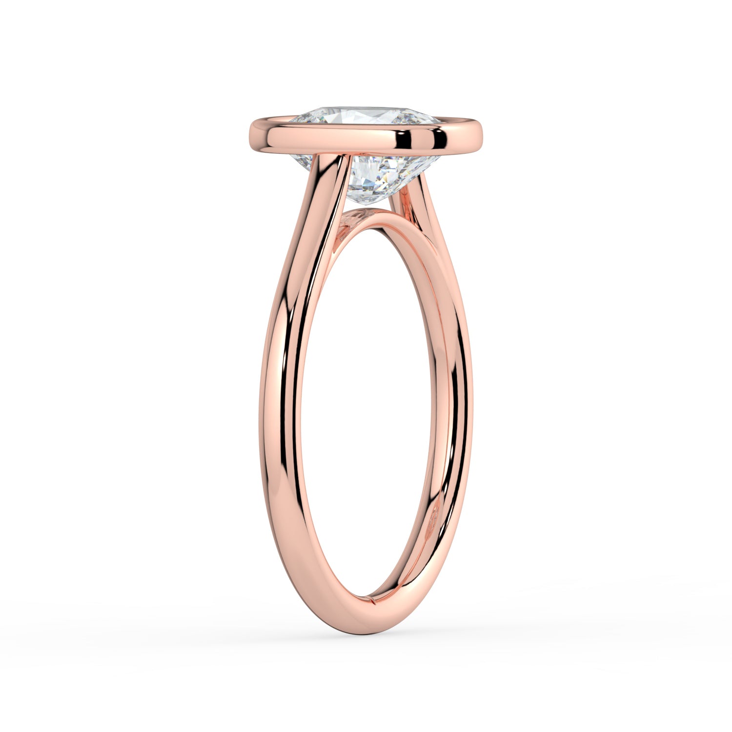 The Polaris Ring - Elongated Cushion Bezel Solitaire