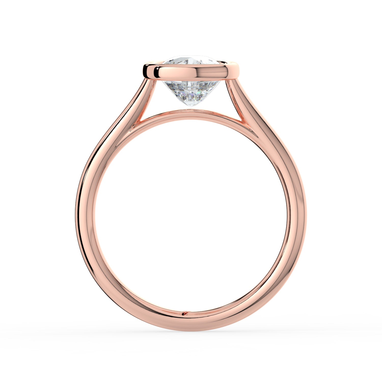 The Polaris Ring - Elongated Cushion Bezel Solitaire