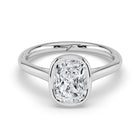 The Polaris Ring - Elongated Cushion Bezel Solitaire