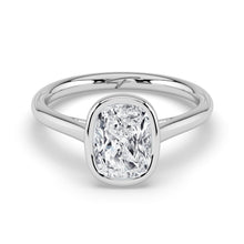 The Polaris Ring - Elongated Cushion Bezel Solitaire