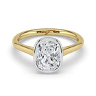 The Polaris Ring - Elongated Cushion Bezel Solitaire