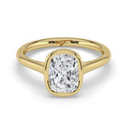 The Polaris Ring - Elongated Cushion Bezel Solitaire