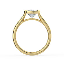 The Polaris Ring - Elongated Cushion Bezel Solitaire