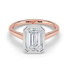 The Polaris Ring - Emerald Bezel Solitaire