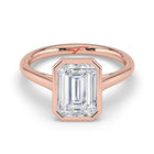 The Polaris Ring - Emerald Bezel Solitaire