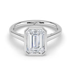 The Polaris Ring - Emerald Bezel Solitaire