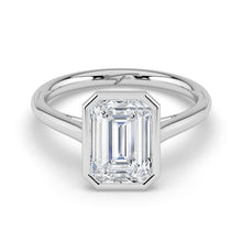 The Polaris Ring - Emerald Bezel Solitaire