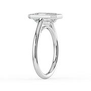 The Polaris Ring — Emerald Bezel Solitaire Lab-Grown Diamond Engagement Ring in White Gold | The Jewel Concierge