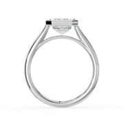 The Polaris Ring — Emerald Bezel Solitaire Lab-Grown Diamond Engagement Ring in White Gold | The Jewel Concierge