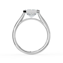 The Polaris Ring - Emerald Bezel Solitaire