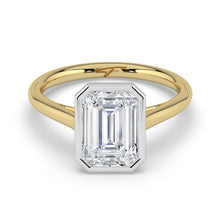 The Polaris Ring - Emerald Bezel Solitaire