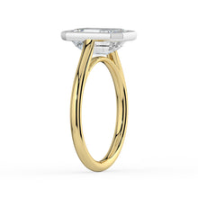 The Polaris Ring - Emerald Bezel Solitaire
