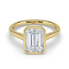 The Polaris Ring - Emerald Bezel Solitaire