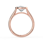 The Polaris Ring — Oval Bezel Solitaire Lab-Grown Diamond Engagement Ring in Rose Gold | The Jewel Concierge