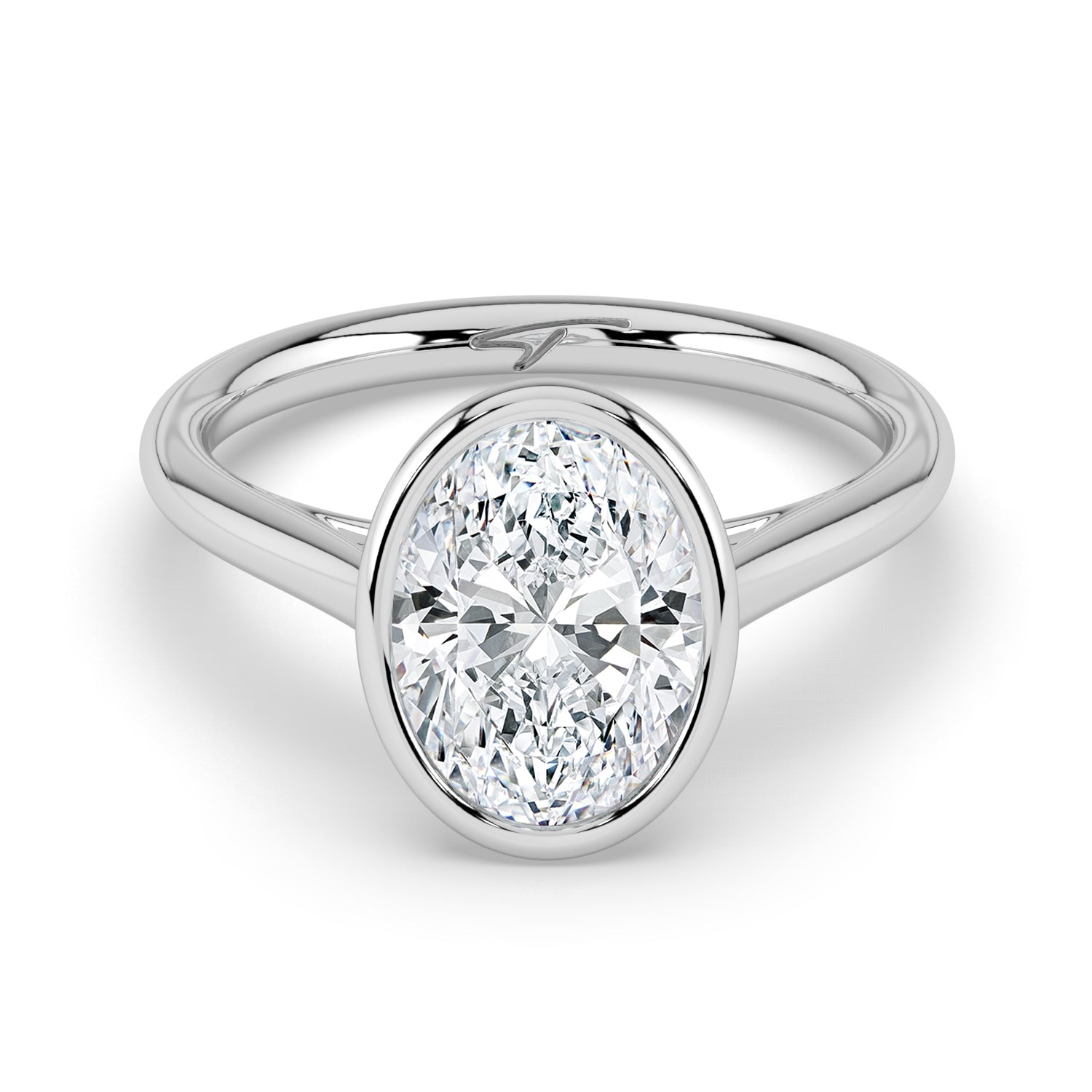 The Polaris Ring - Oval Bezel Solitaire
