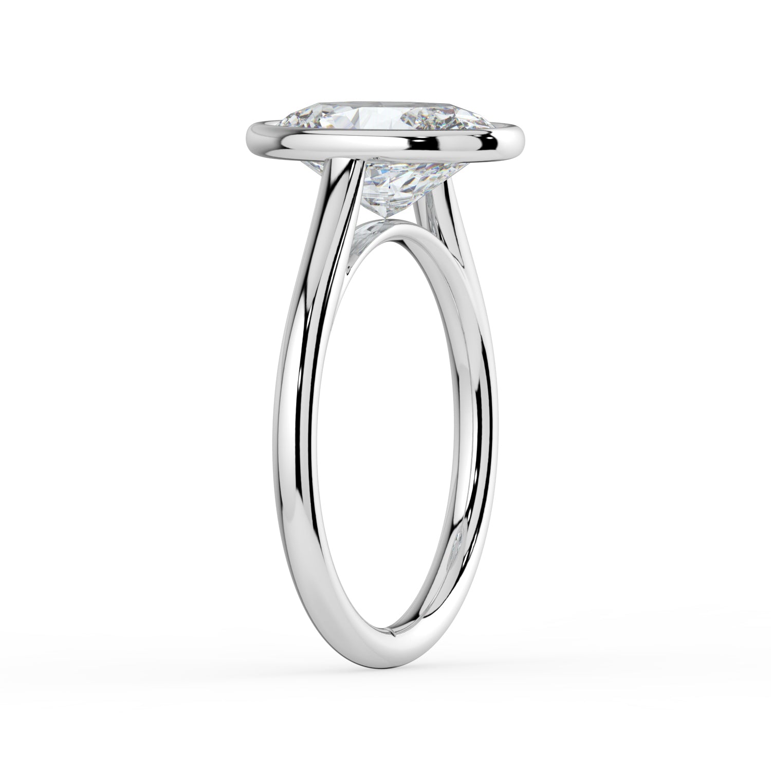 The Polaris Ring - Oval Bezel Solitaire