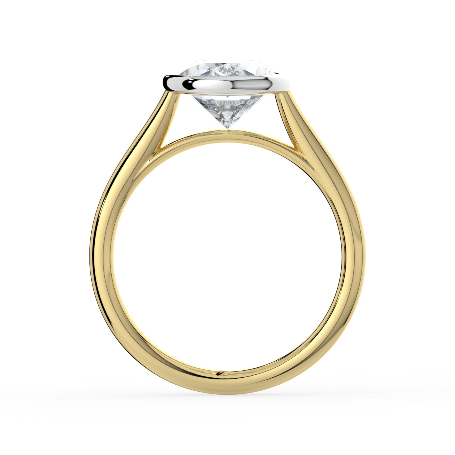 The Polaris Ring - Oval Bezel Solitaire