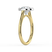 The Polaris Ring – Round Bezel Solitaire in 18K White Gold and Yellow Gold – The Jewel Concierge