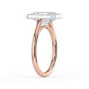The Polaris Ring — Radiant Bezel Solitaire Lab-Grown Diamond Engagement Ring in Two-Tone Rose and White Gold | The Jewel Concierge