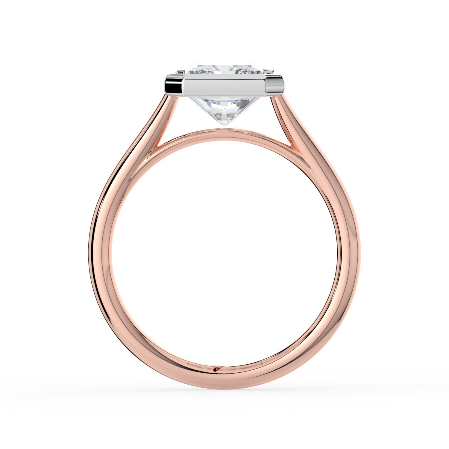 The Polaris Ring - 2.00 ct. Radiant Bezel Solitaire