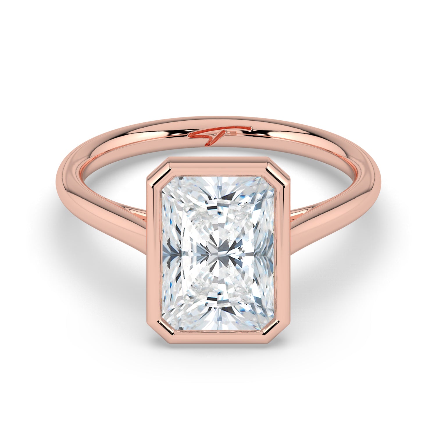 The Polaris Ring - 2.00 ct. Radiant Bezel Solitaire