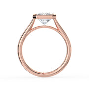 The Polaris Ring — Radiant Bezel Solitaire Lab-Grown Diamond Engagement Ring in Rose Gold | The Jewel Concierge