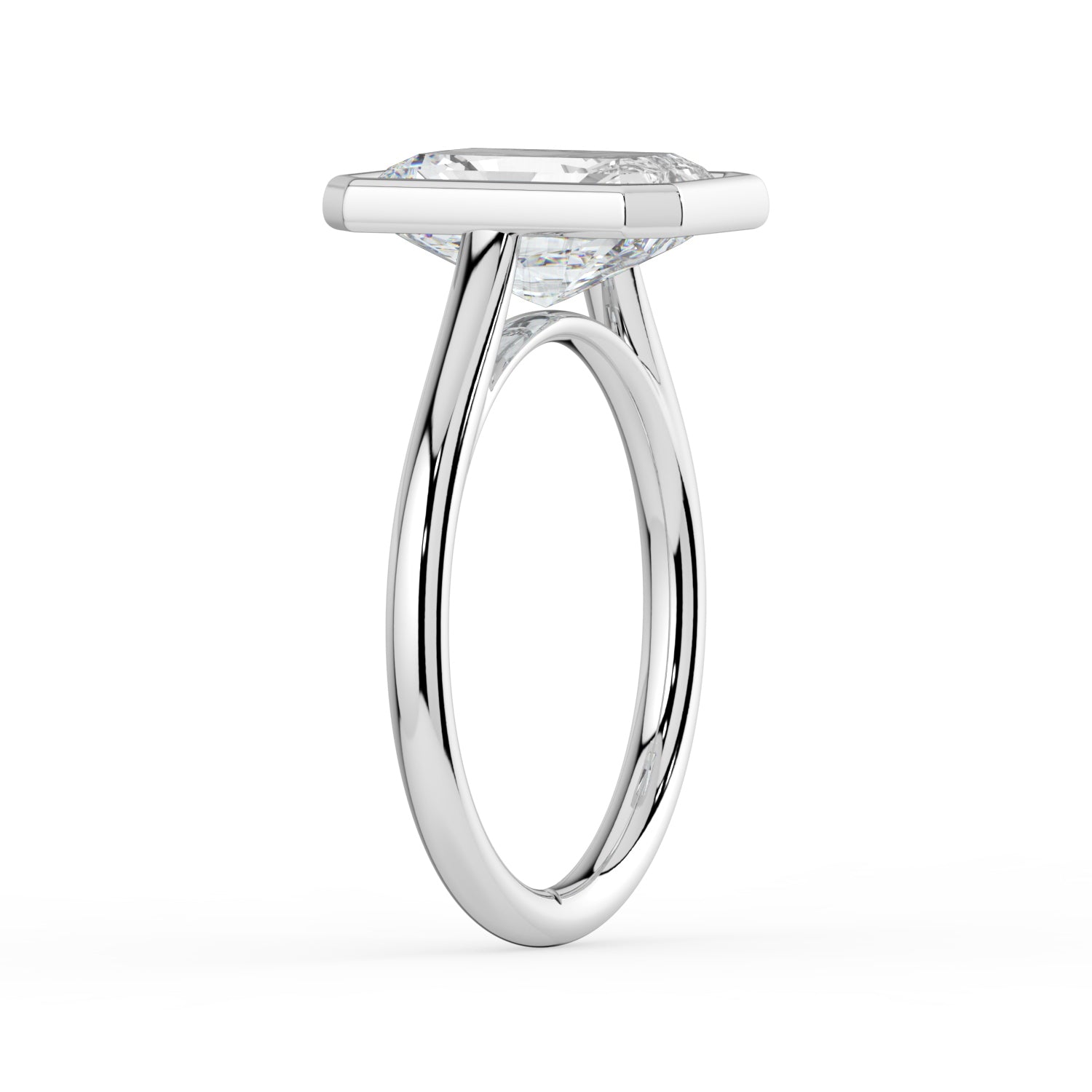The Polaris Ring - 2.00 ct. Radiant Bezel Solitaire