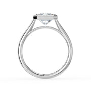 The Polaris Ring — Radiant Bezel Solitaire Lab-Grown Diamond Engagement Ring in White Gold | The Jewel Concierge