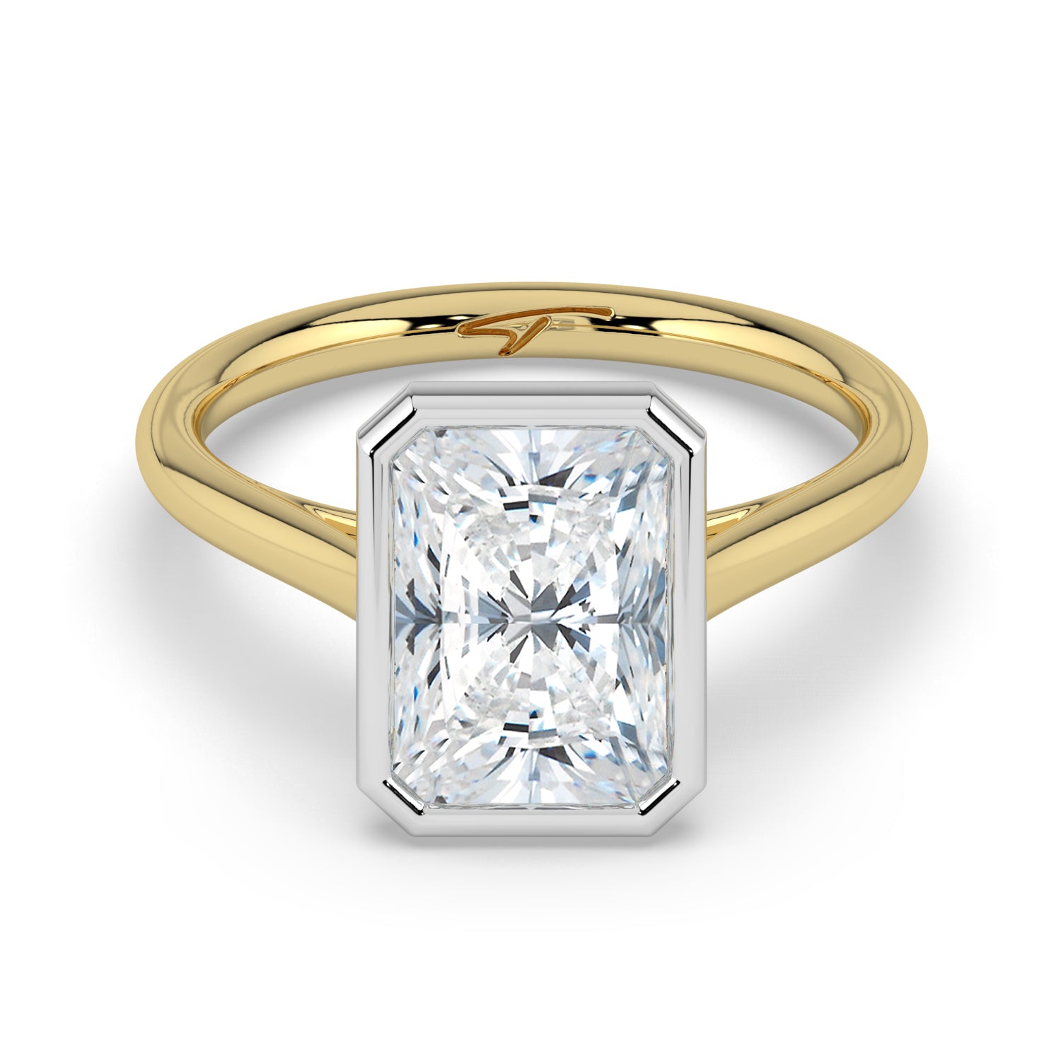 The Polaris Ring - 2.00 ct. Radiant Bezel Solitaire