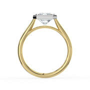 The Polaris Ring — Radiant Bezel Solitaire Lab-Grown Diamond Engagement Ring in Two-Tone Yellow and White Gold | The Jewel Concierge