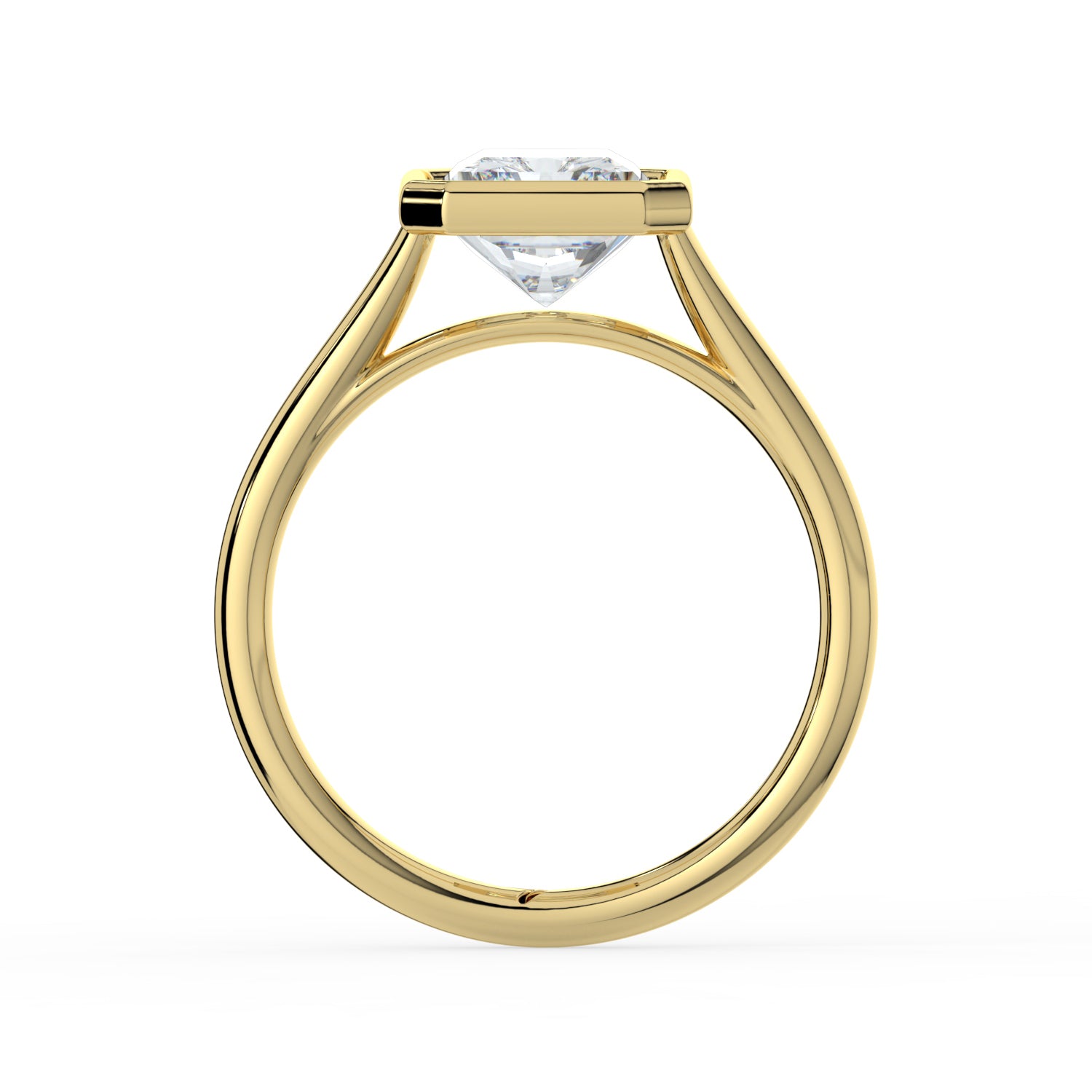 The Polaris Ring - 2.00 ct. Radiant Bezel Solitaire