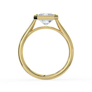 The Polaris Ring — Radiant Bezel Solitaire Lab-Grown Diamond Engagement Ring in Yellow Gold | The Jewel Concierge